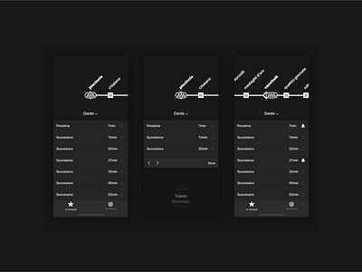 Naples Linea 1 App bn bw clean ios iphone linea 1 metro minimal naples simple transport ui
