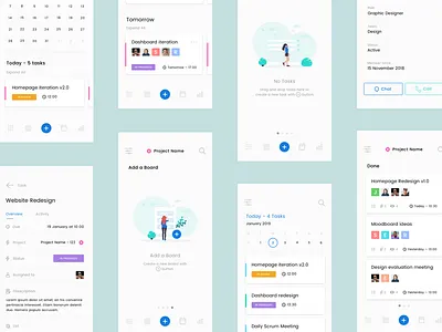 WIP - Task Management App app saas task management template ui ux wip