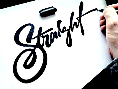 Straight branding brush calligraphy custom graphic handwritten idea lettering logo oneline process process flow script signature sketch snowboarding straight type typography unique