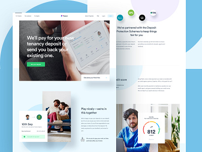 Patch - Tenant Landing Page app branding dashboard design experience home homepage illustration interface lander landing logo mobile page real estate ui user ux web website