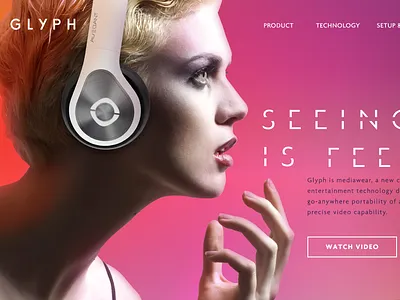 Glyph Avegant Homepage Concept branding ux