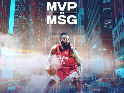 MVP in MSG branding houston rockets james harden mvp nba sports