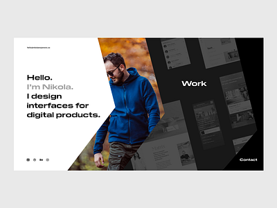 Personal Website v.01 grid layout modern porfolio simple ui ux design uidesign userinterface web webdesign
