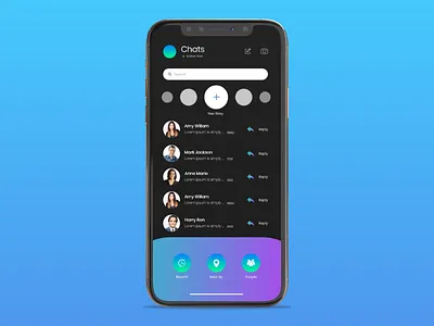 MESSENGER MOBILE DESIGN - 2019 app art branding design flat illustration logo messenger messenger app minimal mobile mobile app mobile app design modern simple ui ux vector web website