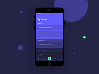 Snake List app dark design flat graphicdesign interface iphone iphonedesign list mobile mobiledesign mytasks screen snake tasks ui userexperience userinterface ux web