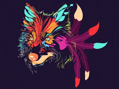 Wolf_Illustration best design branding character colorful colorful art colorful design creative design dark doodle flat gradient hero image icon illustration illustrator new trend vector vector artwork vibrant color illustration wolf
