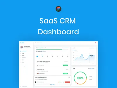 SaaS CRM Dashboard UI Kit Free Figma Template app clean crm dashboard design dashboard template design resource figma figma dashboard figma design figma template figma templates figma ui saas saas design software design ui kit ui kits ui template web app web app design