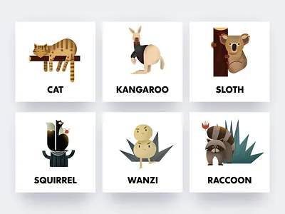 Animal world 动物 向量 插图 设计