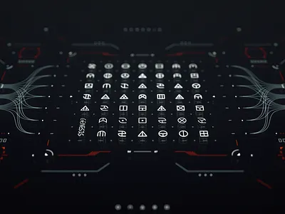 GENESIS II cinema4d cyberpunk fui graphic screen ui