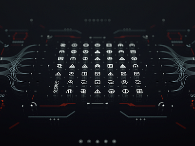 GENESIS II cinema4d cyberpunk fui graphic screen ui