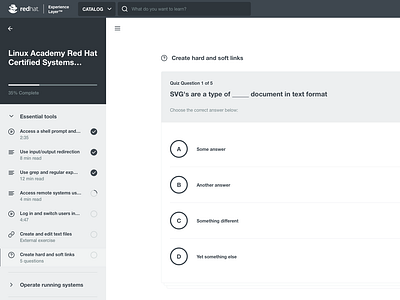 Learning Platform - Quiz app clean dashboard design desktop flat form minimal modern quiz sidebar simple web app