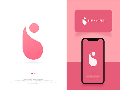 Branding, Logo, Logo Design for Birth Safety abstract b logo baby care brand identity design branding clinic logo custom logo design hospital logo logo design logos medical logo patient logo pregnant logo s logo sb logo sb wordmark treatment women logo