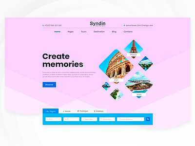 Preview of our ongoing project for travel agency creative design responsive theme forest travel agency ui website