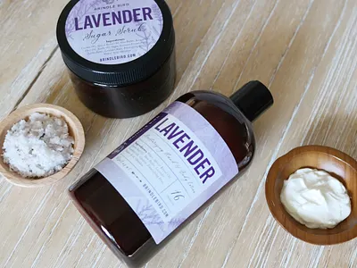 Brindle Bird Skincare brindle bird label lavender package design packaging photography product skincare