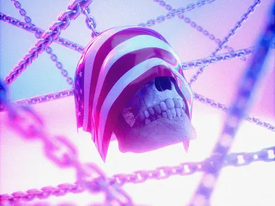 It's time... 3d c4d chains cinema 4d flag illustration octanerender skull united states