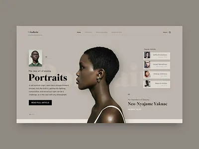 Portraits dark editorial fashion landing photo portrait