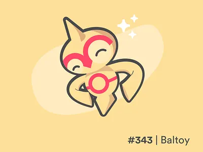 Baltoy #343 Pokemon 2d baltoy design flat flat design graphic graphic design icon illustration interfacedesign pokemon sketch sketchapp ui vector