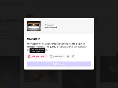 Simplified upload clean form interface minimal modal modal window ui upload ux web web design webdesign website