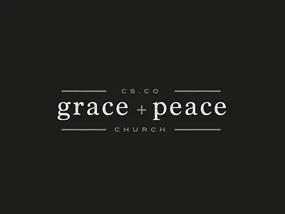 Grace + Peace Church Branding church church branding colorado springs grace graphic design logo minimal rustic vintage