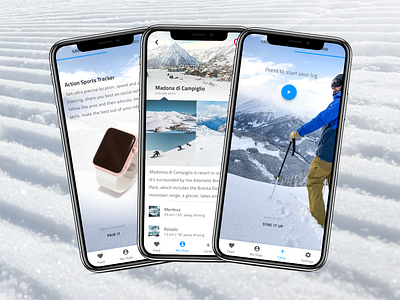 Ski Tracker cont. 2d activity tracker angular clean design codegen design flat design indigo.design material design ski snowboard sports tracker travel ui ux