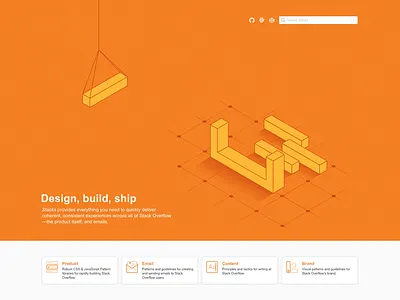 Stackoverflow.design design system homepage design illustration
