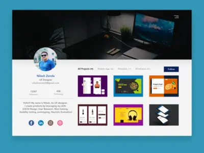 DailyUI#14 - Personal profile design personalprofile ui design
