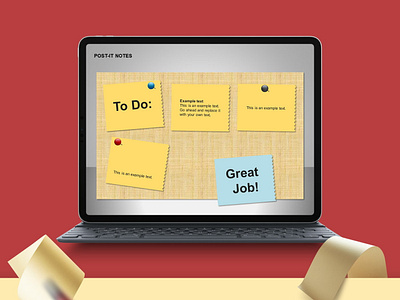 Post-It Notes Shapes for Presentation design notes powerpoit presentation shapes stickers template to do