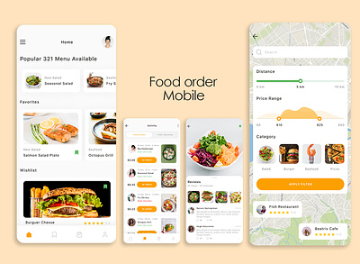 Food order Mobile app design graphic design ui ux