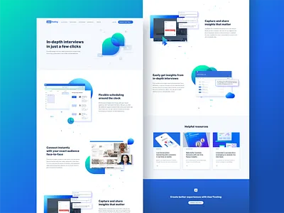 UserTesting Feature Pages - Live Conversation design ui ux web webpage website