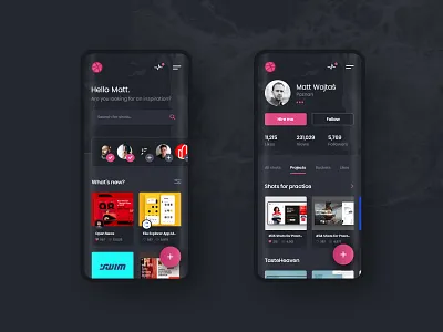 #6 DrblApp - Mobile App Concept app clean concept dark design dribbble flat graphic logo minimalism mobile modern phone portfolio redesign slider ui ux