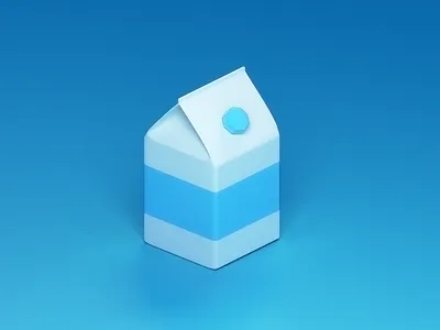 Just milk 3d 3d art 3d model blender low poly lowpoly milk