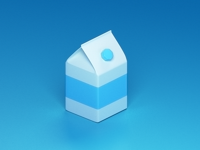 Just milk 3d 3d art 3d model blender low poly lowpoly milk