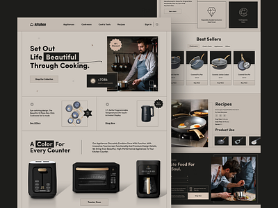 Kitchen Equipment Web Site Design: Landing Page / Home Page UI design home home page homepage landing landing page landingpage site uidesign uiux userinterface uxui web design web page web site webdesign webpage website