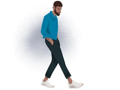 Character Illustration / A Stroll branding icons illustration logo vector website