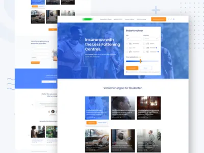 Insurance Landing Page colorful design creative dentist flatdesig gradient health inspiration insurance insurance company insurance landing page landing page protection web design website