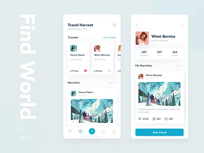 Travel Sharing App ui 图标 应用 插图 旅游 简单 设计