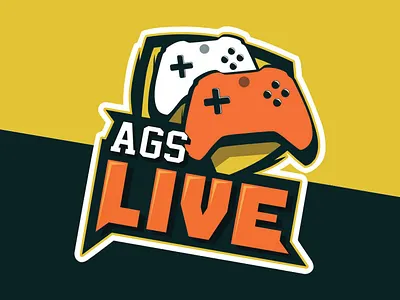 AGS Live Logo Design brand brand and identity design flat gaming gaming logo logo logo design modern trendy vector