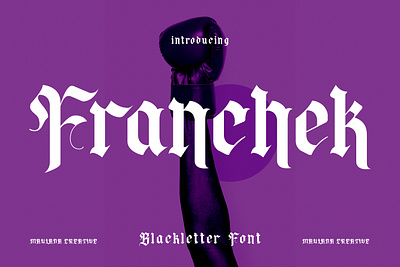 Franchek Modern Blackletter Font animation blackletter branding font fonts graphic design logo nostalgic