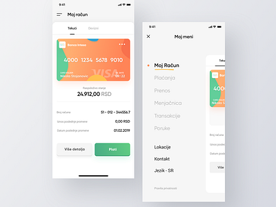 Bank Intesa Mobile app v02 app bank bank app design interface ios design iphone minimal ui user interface ux
