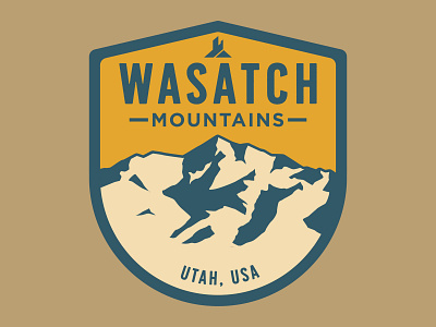 Wasatch Patch 3 adventure badge branding illustration logo mountains outdoor badge outdoors patch retro sticker utah vintage wilderness