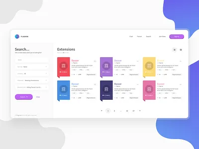Flagrow Extesions Page Design design