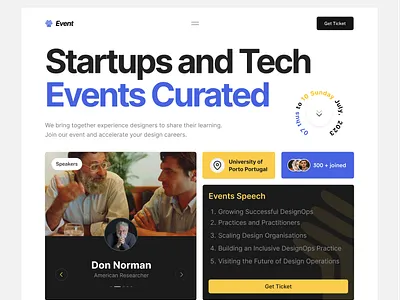 Event landing page exploration branding clean design illustration logo ui ux web website zihad