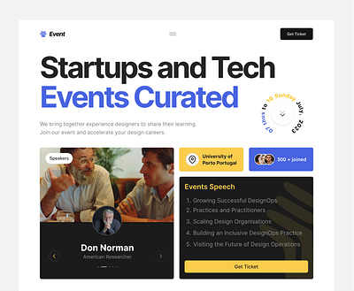 Event landing page exploration branding clean design illustration logo ui ux web website zihad