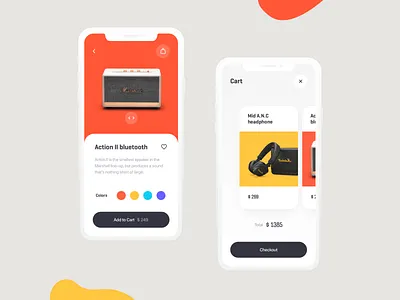E-commerce App UI app design e commerce ecommerce headphone mamulashvili marshall online product shop shopping speaker tato ui ux web