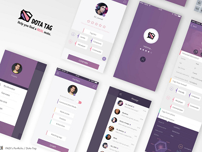 Dota Tag app app branding dota2 illustration ui
