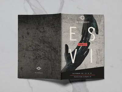 The Echo Society—SIX:FAMILY book classical music event event branding experiential family hands los angeles music print program texture the echo society zine