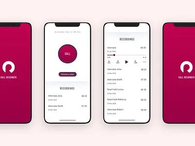 Smart Record - Call Recording app button c call callrecorder callrecording card choose a plan design icon iconapp ios iphonexs player recorder recording recordings smartrecord ui upgrade