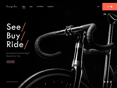 Online Cycle Store black clean dark design ecommerce flat landing page ui ux web website