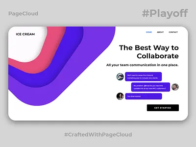 Ice cream - Website #CraftedWithPageCloud craftedwithpagecloud creative web design pagecloud playoff shapes web design unique website design