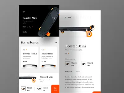 Boosted Board App app boosted board branding controller app dailyui design electrice skate ios ios app iphonex luova studio skate board typography ui ux